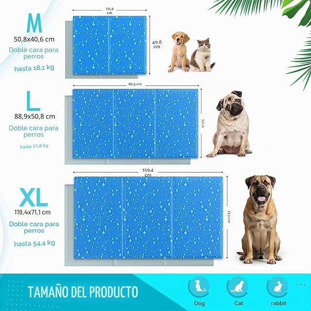 Foto 6 de 7 de Zellar Alfombrilla Refrescante para Perros Gatos, Extra Grande 120x70cm Manta Auto Refrigerante Perro