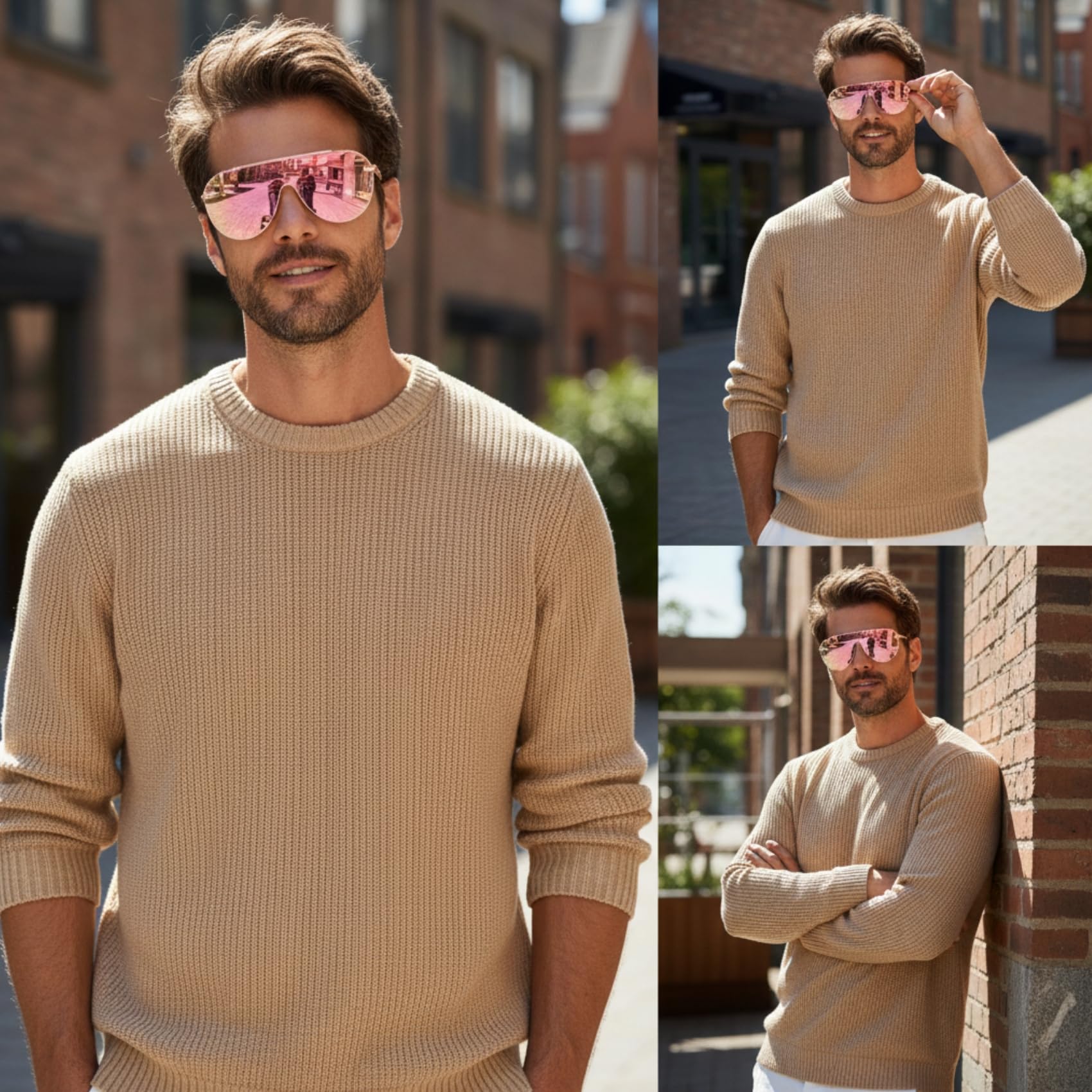 GMKATEYE Gafas de sol de gran tamaño Y2K Shield para mujeres y hombres, protección UV400, sin marco, con caja de regalo y estuche de viaje
