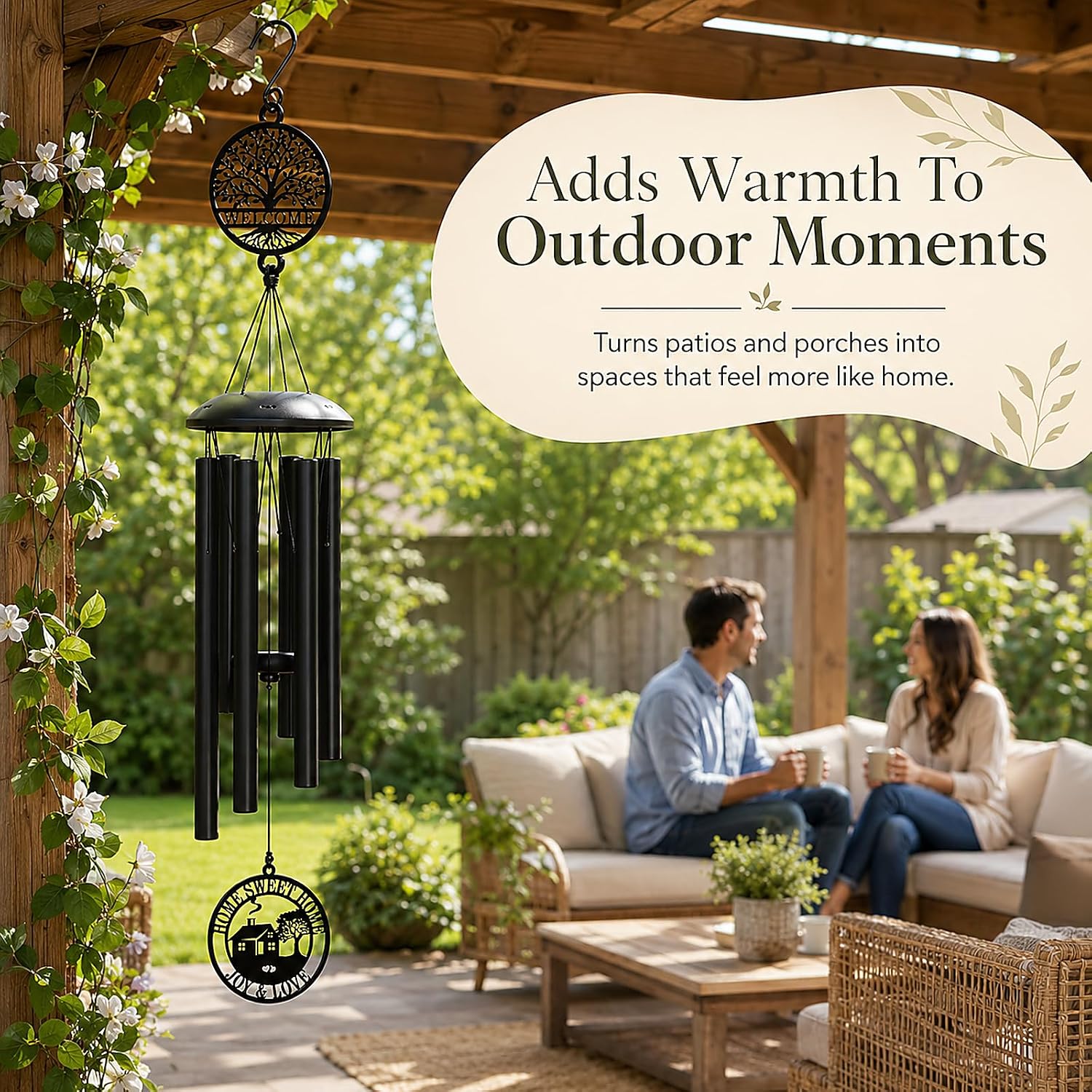 Housewarming Gifts New Home, 37" Tree of Life WindChimes image 4