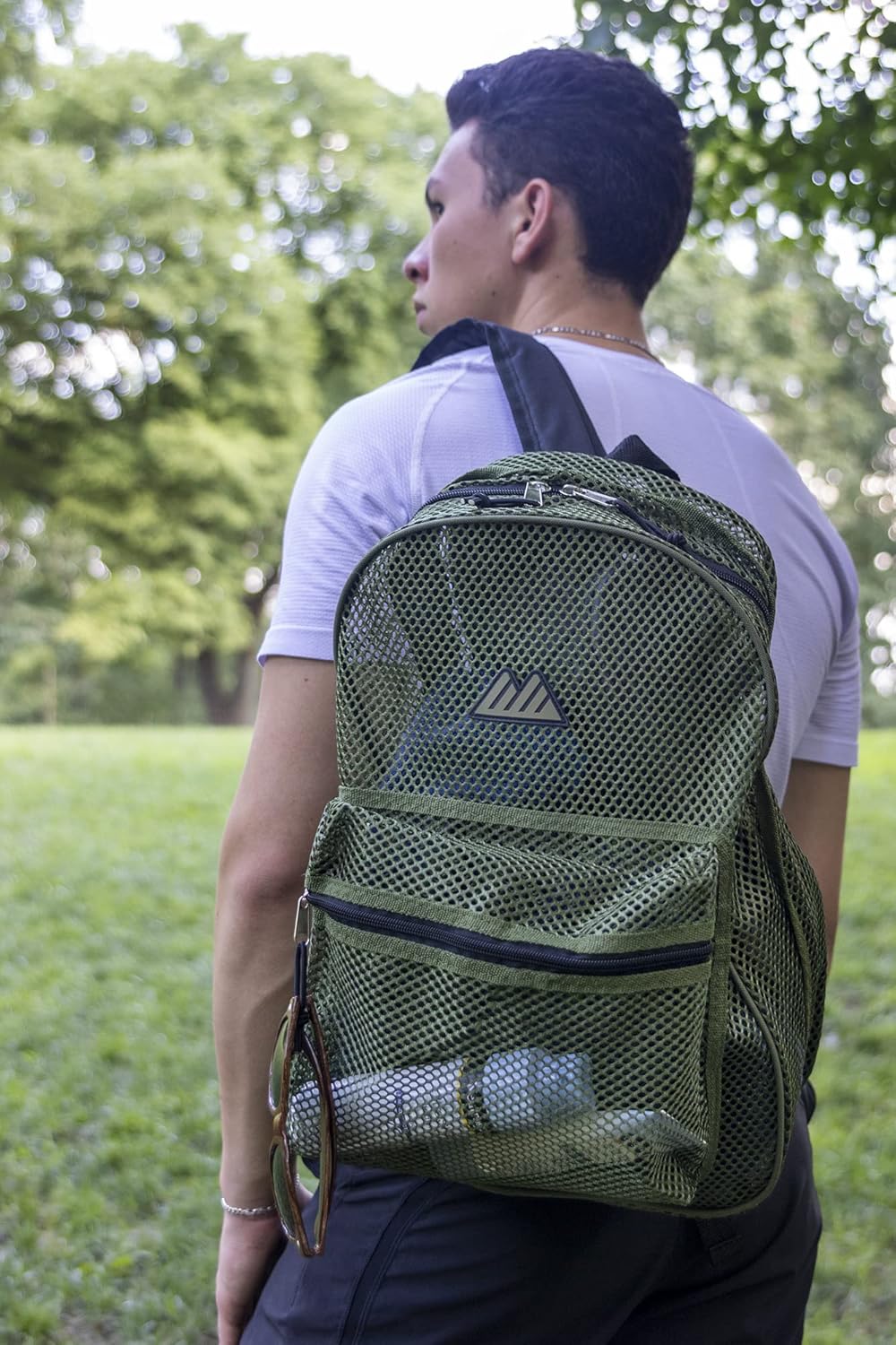 Summit Ridge Mesh Backpacks for Kids, Adults, School, Beach, and Travel, Colorful Transparent Mesh Backpacks with Padded Straps Large - Image 7