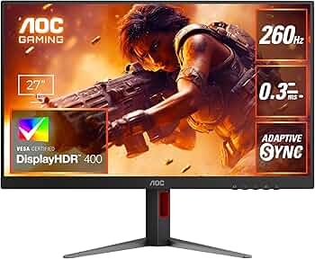 Amazon.co.jp: AOC ゲーミングモニター 27インチ, 最大260hz, QHD