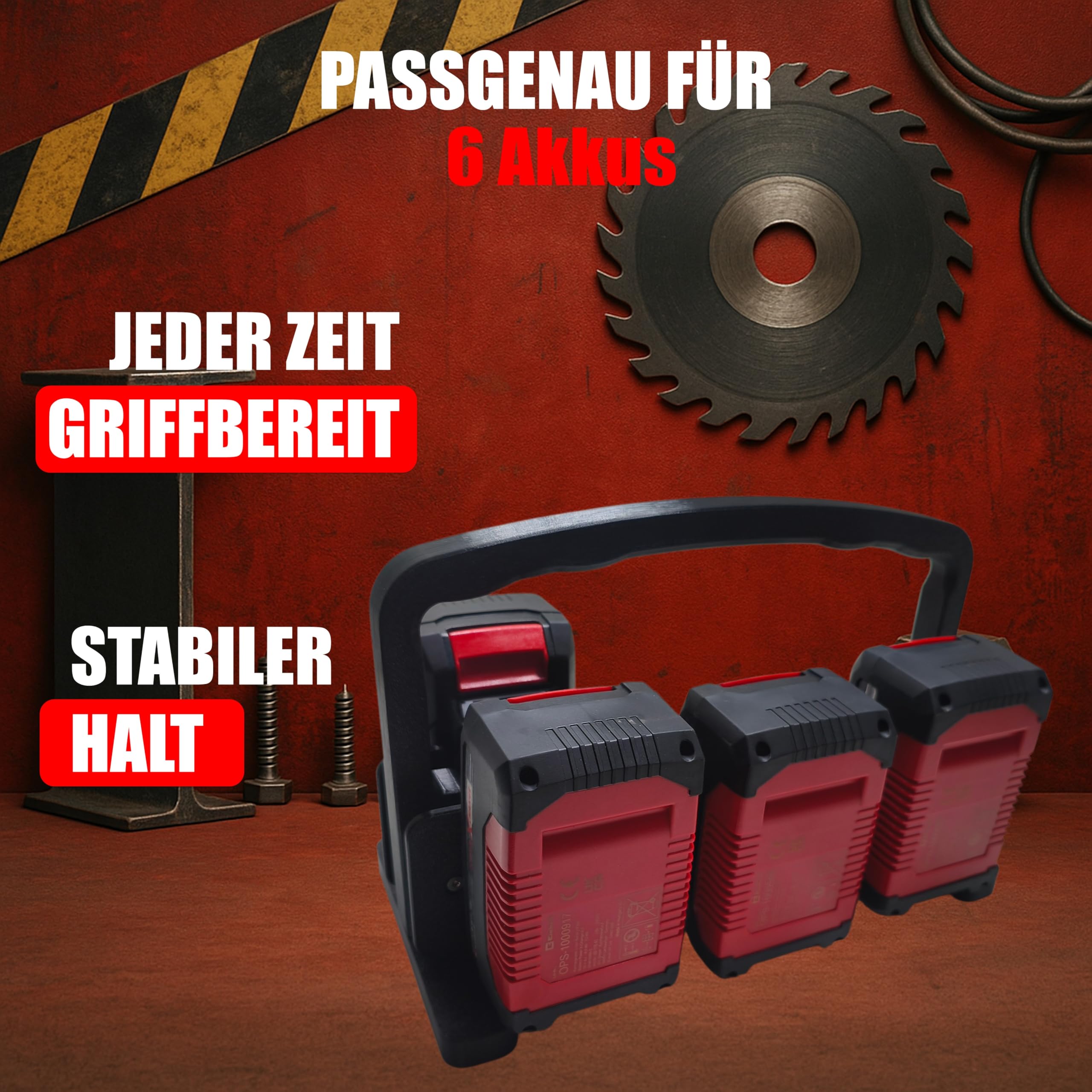 Uchwyt ścienny do akumulatorów i ładowarek Einhell [Made in Germany] uchwyt na akumulator do akumulatorów 18 V – Einhell uchwyt ścienny do ładowania – uchwyt ścienny do montażu na ścianie do porządku
