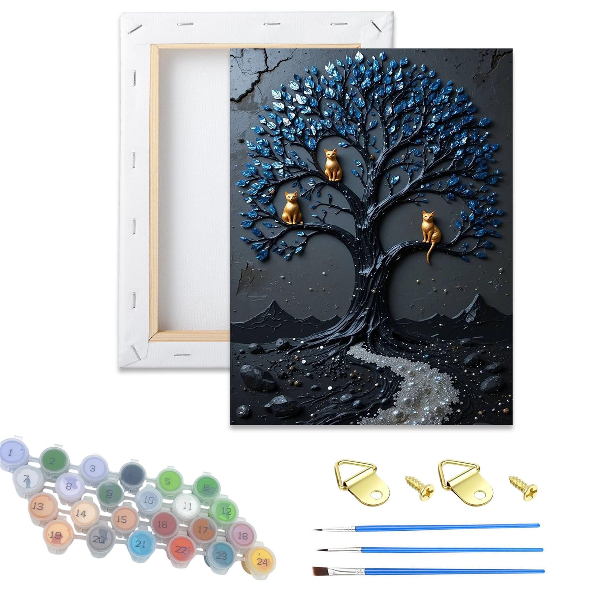 Zhosoho Tree-01 Paint By Numbers For Adults,Diy Painting Kits For Adult,Color By Numbers Acrylic,Paint By Number Canvas Crafts Watercolor For Beginner Home Decor (Tree)
