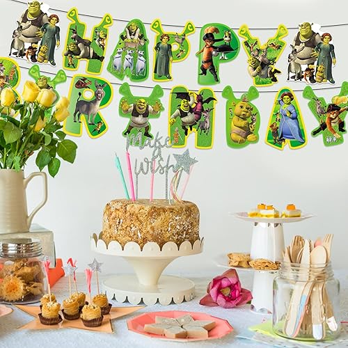 Miniatura 3 de Suministros de fiesta de monstruo de dibujos animados para cumpleaños, carteles de feliz cumpleaños, carteles de cumpleaños kawaii para niños,