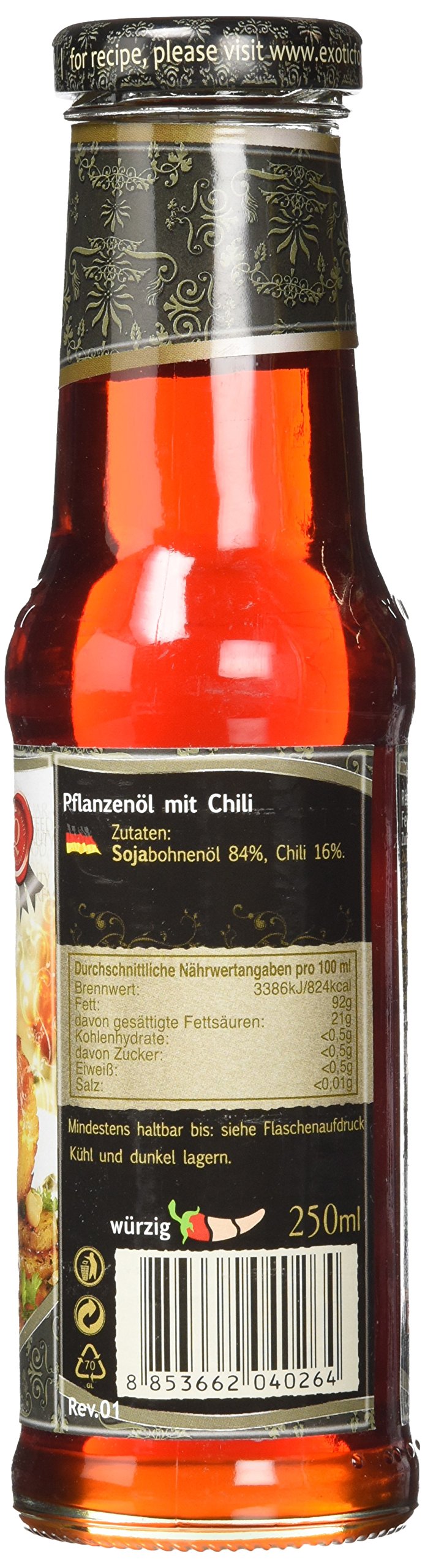 Exotic Food Chiliöl, 6er Pack (6 x 250 g)