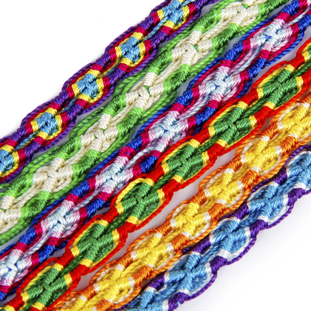 X Colorful Braided Friendship Bracelets Thread Wrist Ankle