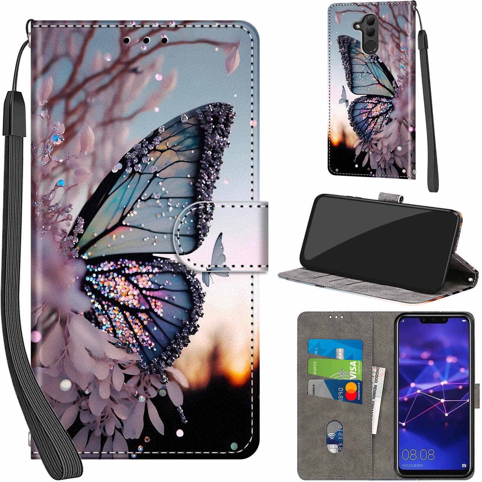 Cover per Huawei Mate 20 lite Case PU Pelle Custodia [Kickstand] [Chiusura magnetica] [Slot per Schede], Portafoglio Flip Custodia per Huawei Mate 20 lite,Rosa