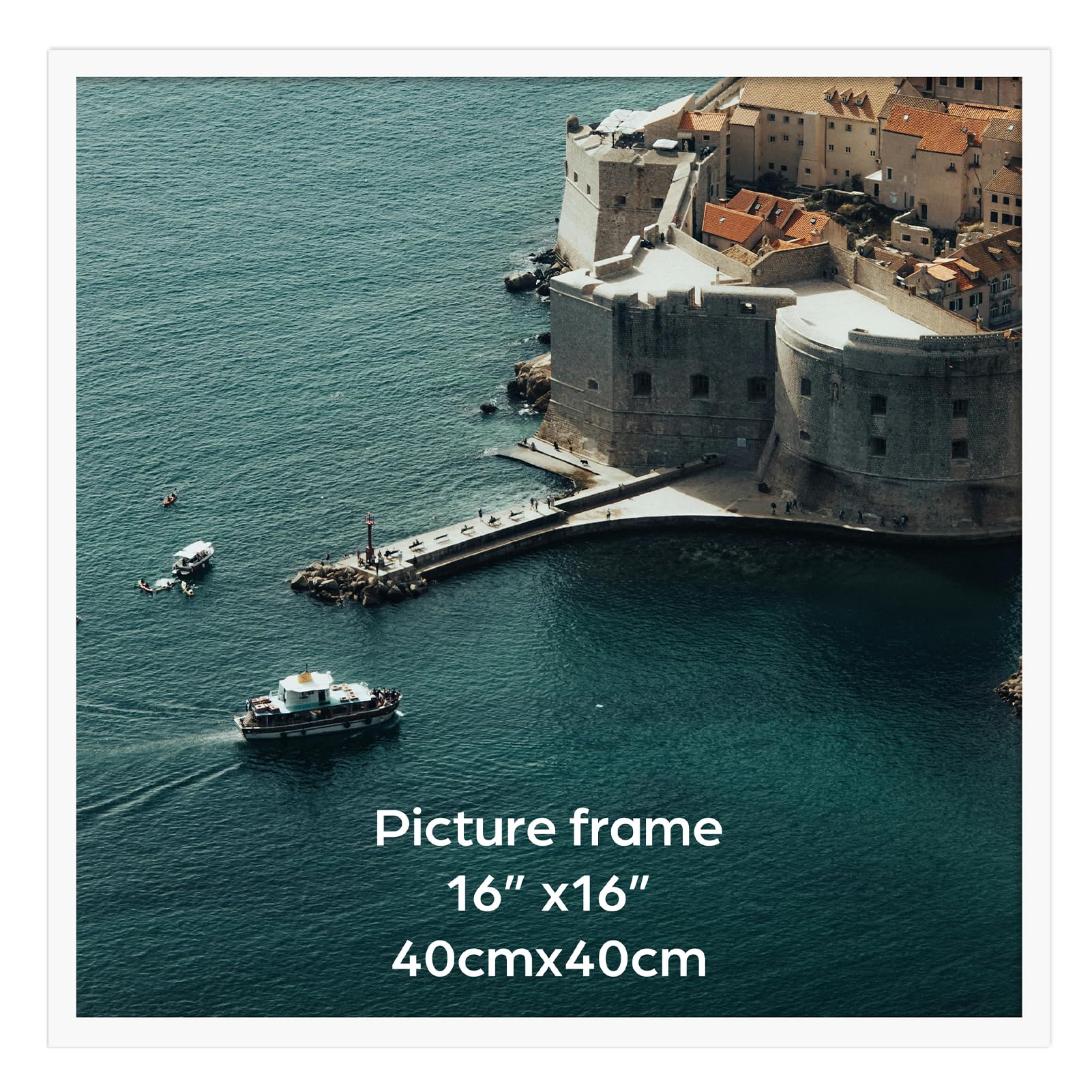 Giftgarden White 40x40 Picture Frame, Square 40cm x 40cm Poster Frame for Wall-Mounted Horizontal or Vertical Display โ image 1