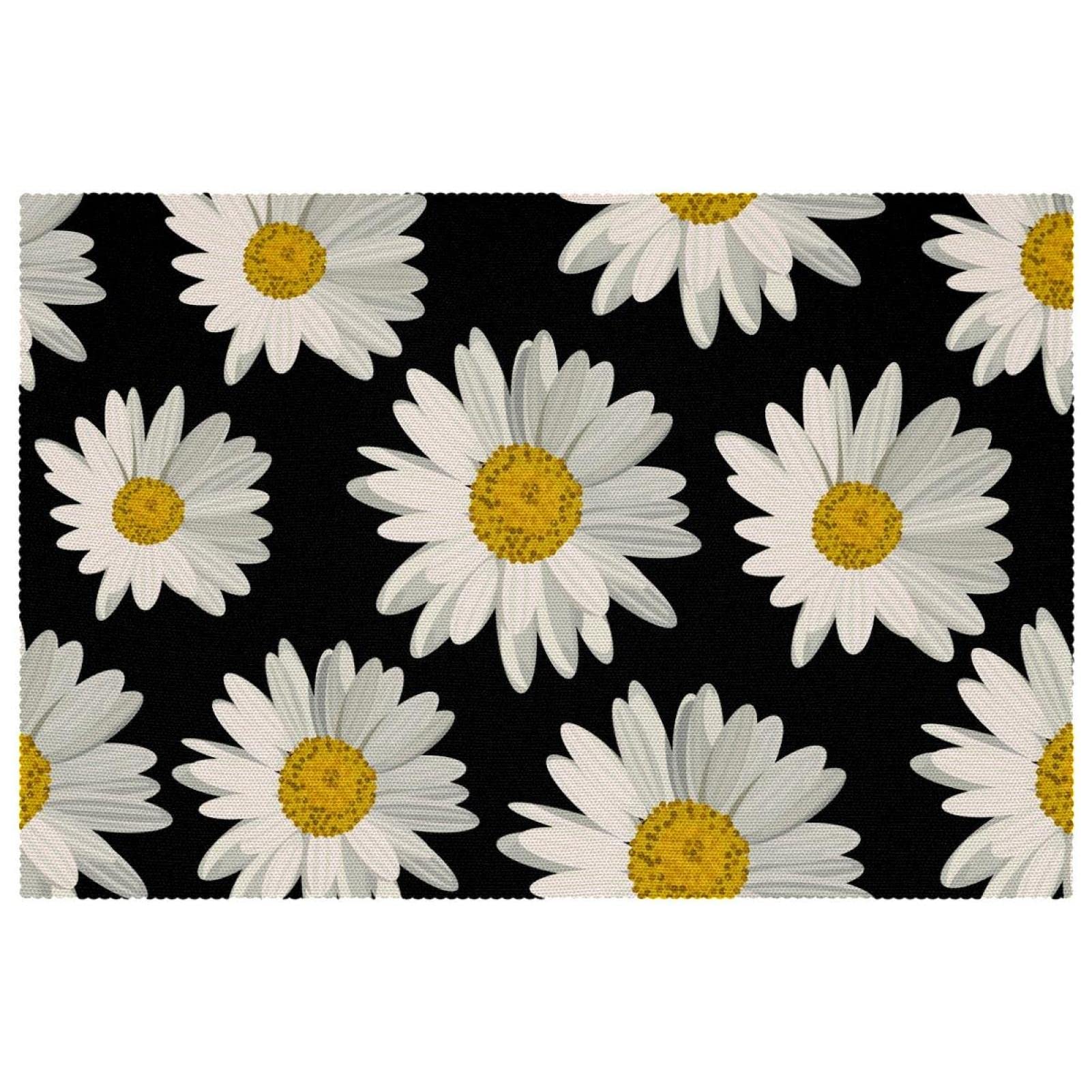 Sets de table marguerites pour décoration de table de cuisine moderne lot de 6