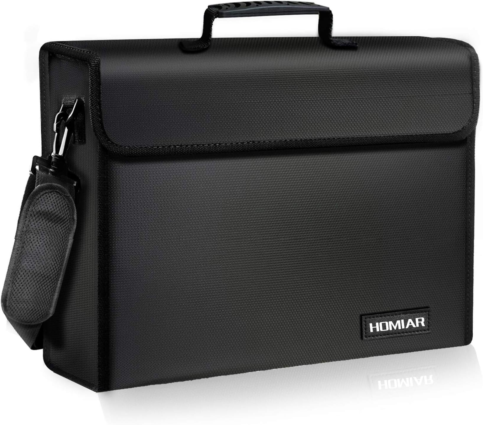Fireproof Document Bag - 17" x 12" x 6" XLarge Fire Safe Bags, Waterproof File Storage Box, Fiberglass Fire-Resistant Travel Safe Box with Handle, Firebox Safe for Documents Laptop File Money Jewelry