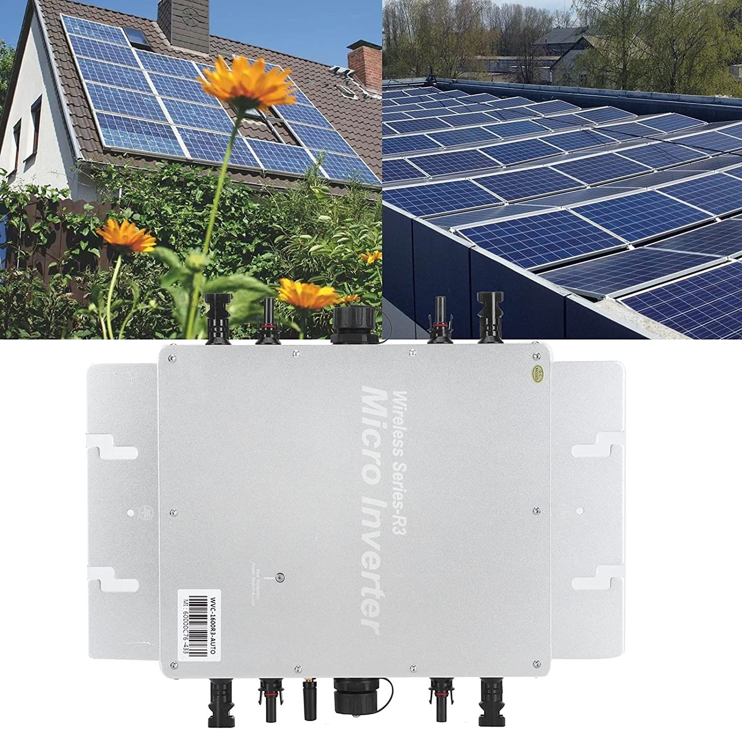 WVC 1600W Grid Connect Solar Inverter IP65 Impermeabile Rilevamento Automatico AC Micro Inverter 120/230V