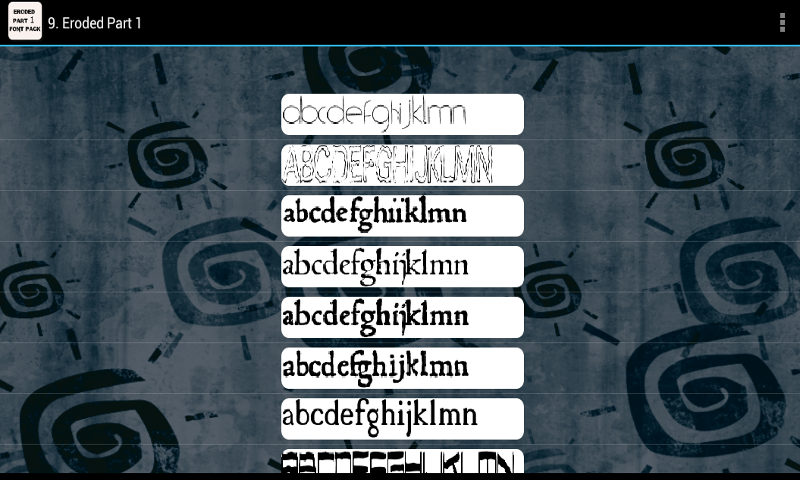 Eroded Script Eroded Part 1 Font Pack:Amazon.com:Appstore for Android