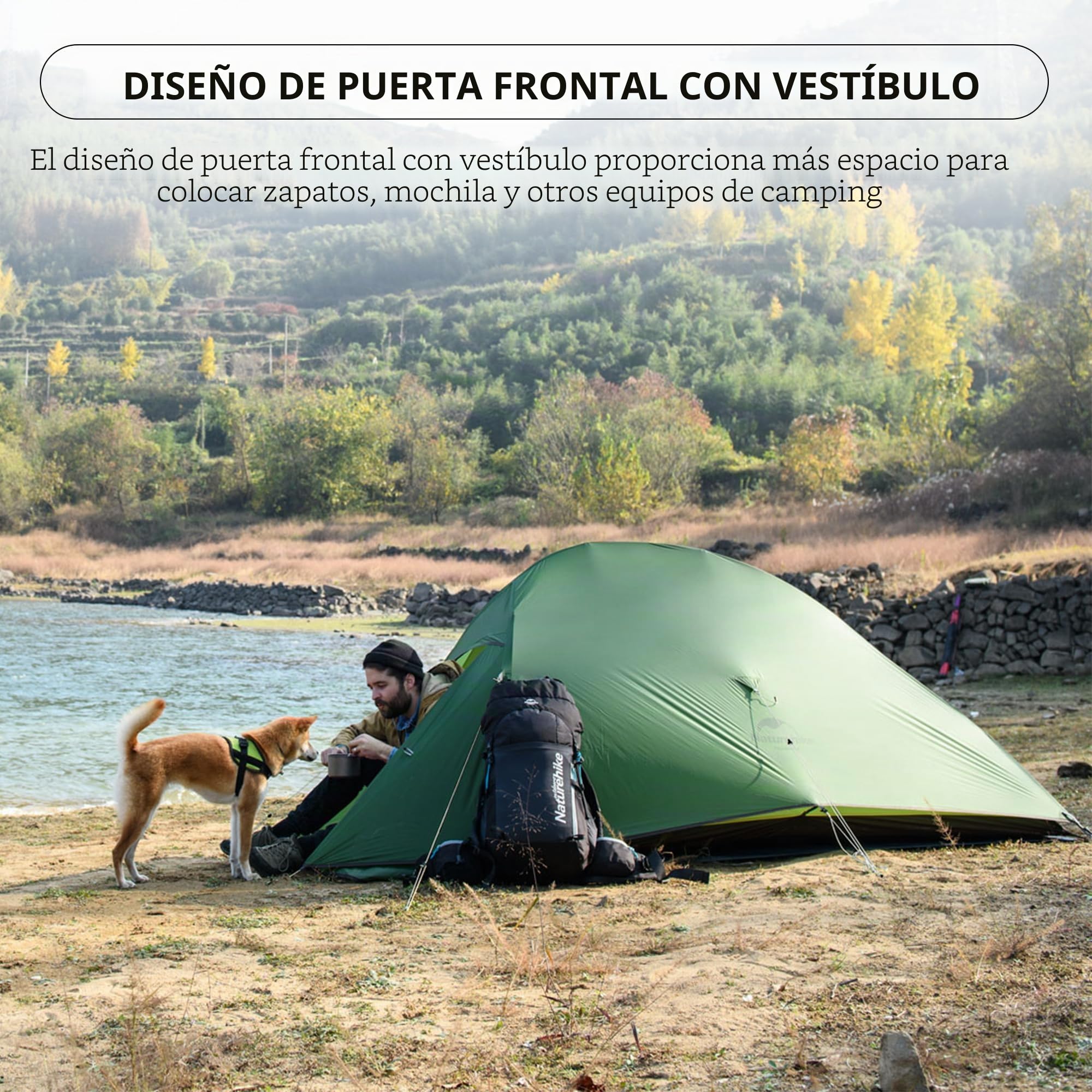 Naturehike Nube 1 Personas Domo Tienda Ultraligera Adecuado para Camping y Senderismo