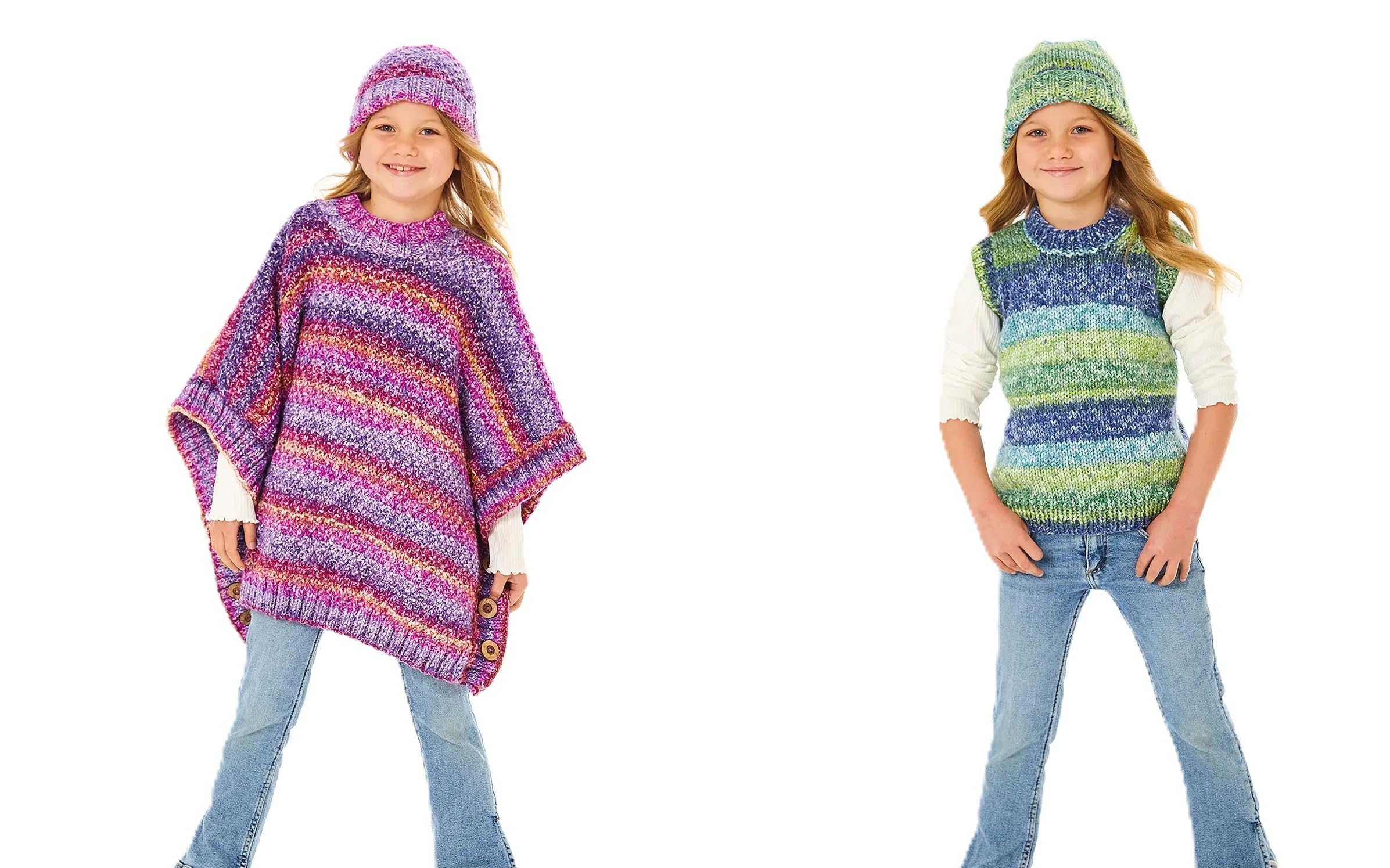 Ponch, Slipover and Hats in King Cole Hedgerow Chunky (6400)