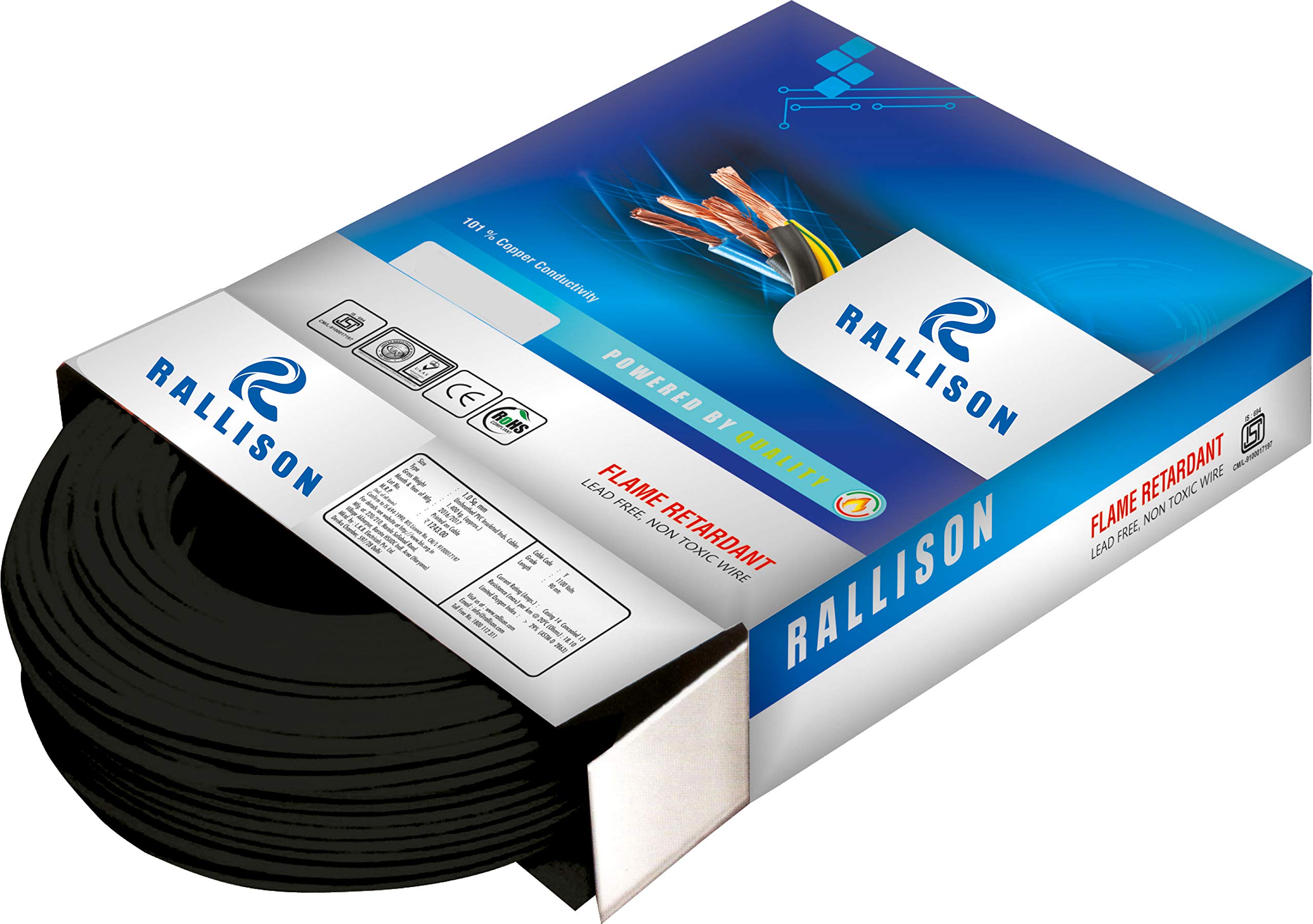 Rallison House Wire 2.50 sq.mm. PVC HRFR Cable 90M Red (Extra Short Circuit Protection) (B089B882DZ) Amazon Price History, Amazon Price Tracker