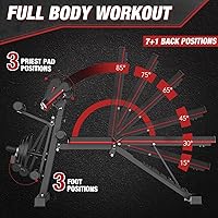 Vista 8 de Weight Bench Press, Adjustable Workout Benches for Home Gym Dumbbell Exercise, 800 LB Stable Incline Decline Bench for Full Body Workout