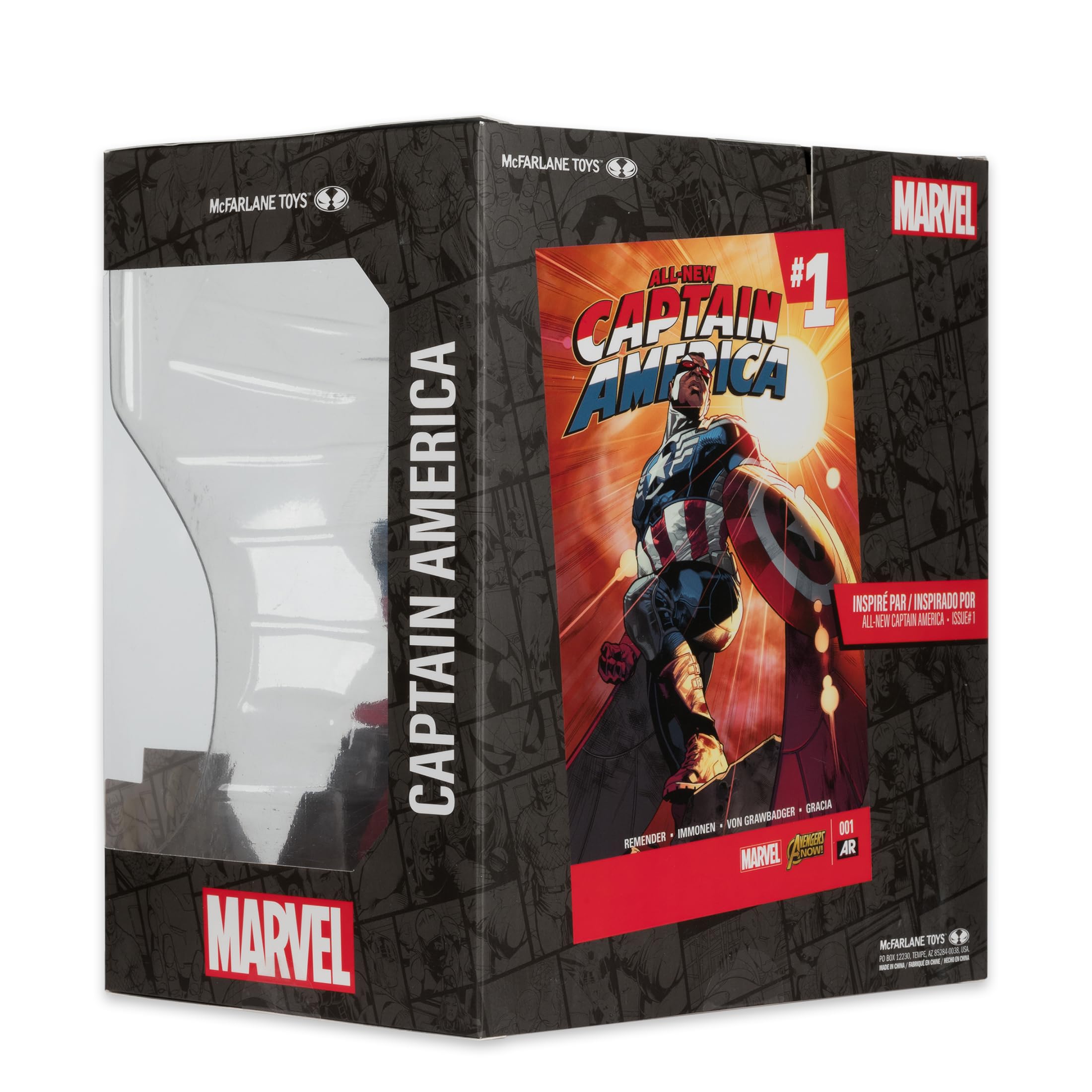 Marvel Captain America 1:10th Scala da collezione con scena (All-New Captain America #1) McFarlane Toys