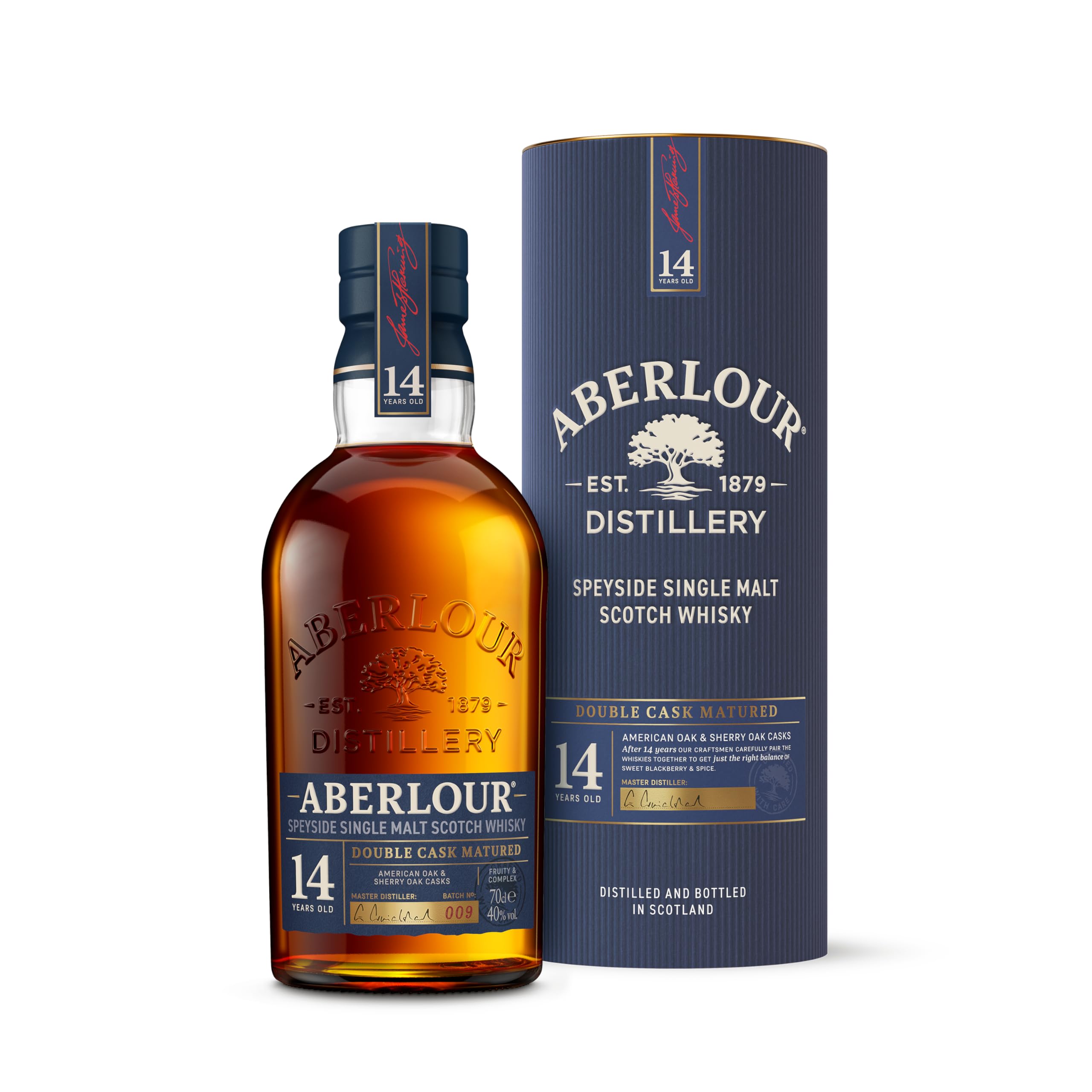ABERLOUR 14 ans Double Cask Whisky Ecossais Single Malt avec étui - 40% 70cl