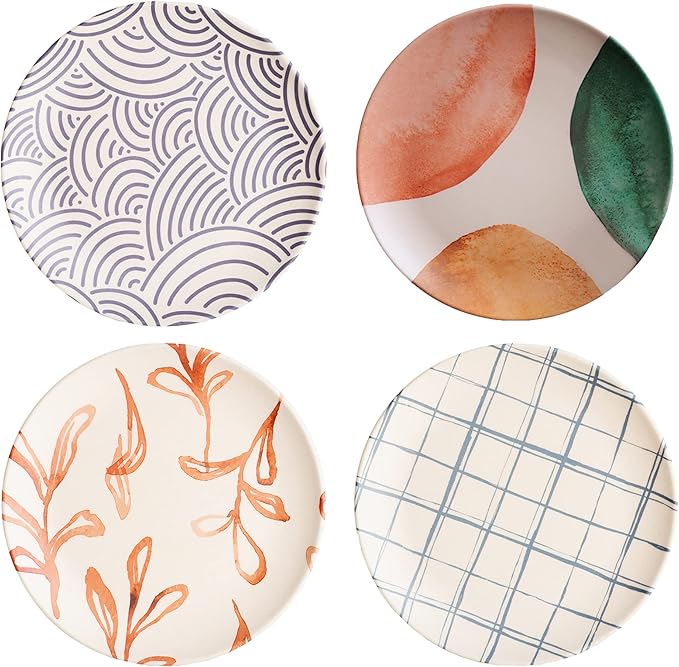 Bamboo Fiber 4-Pack Dinner Plates