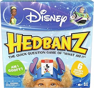 Spin Master Games, Disney Hedbanz, The Hilarious Meme Picture Guessing Game with Popular Disney Characters, 2-6 Players fo...