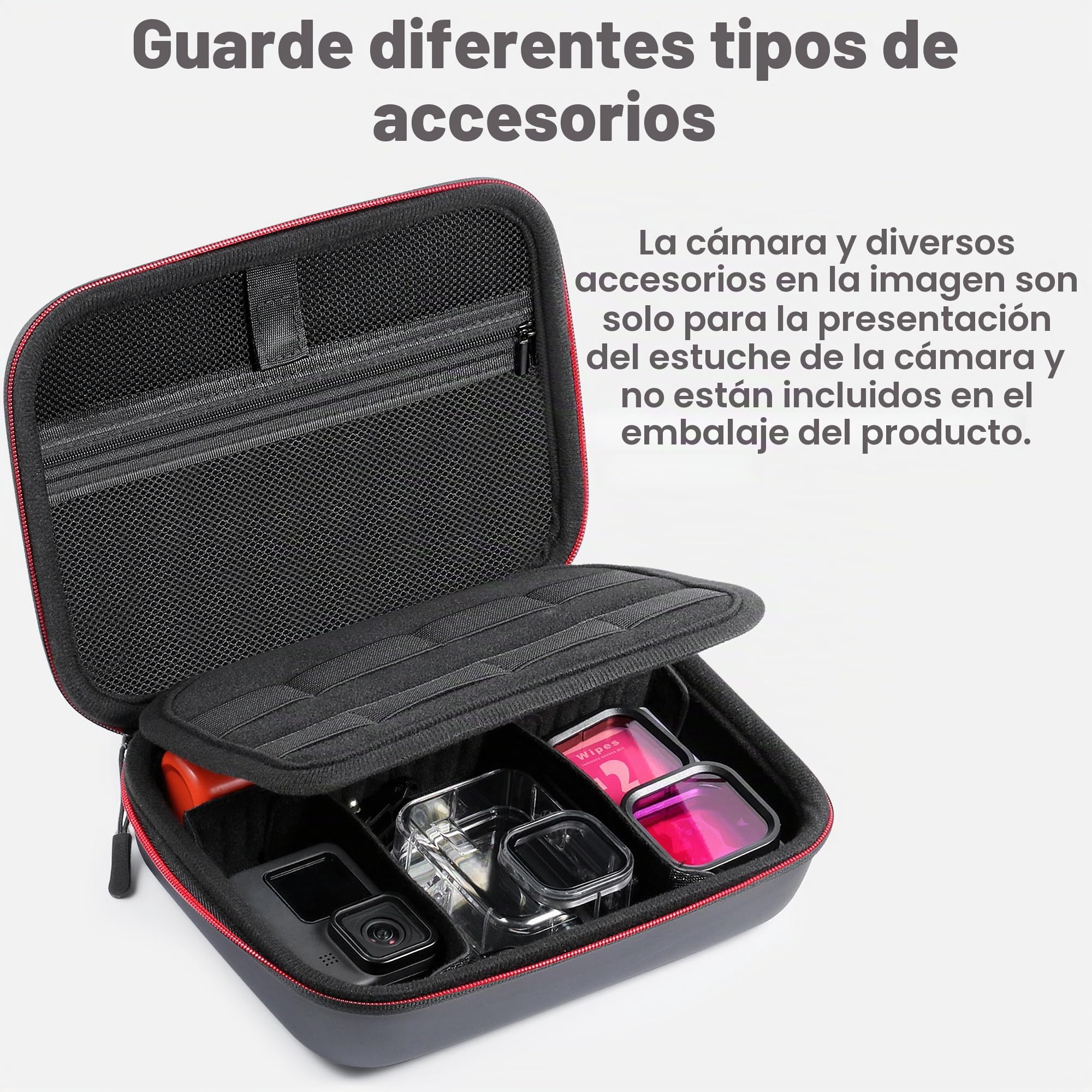 FiTSTILL Funda rígida de transporte y protección para cámaras de acción compatibles con Go Pro Hero 12/11/10/9/8/7/Insta 360