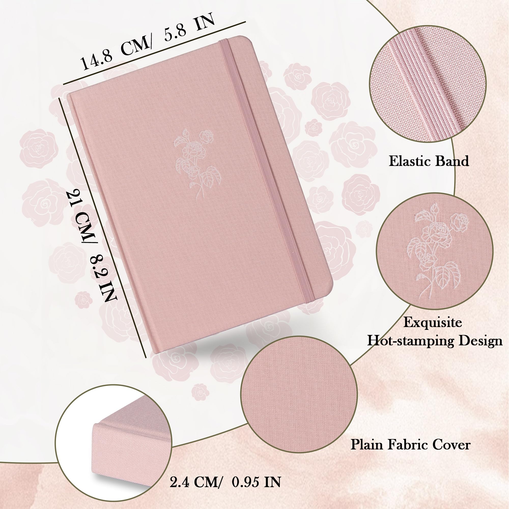 MGGAO Bullet Dotted Journal A5 160 g/m² Copertina Rigida Quaderno a Punti 15 x 20,8 cm