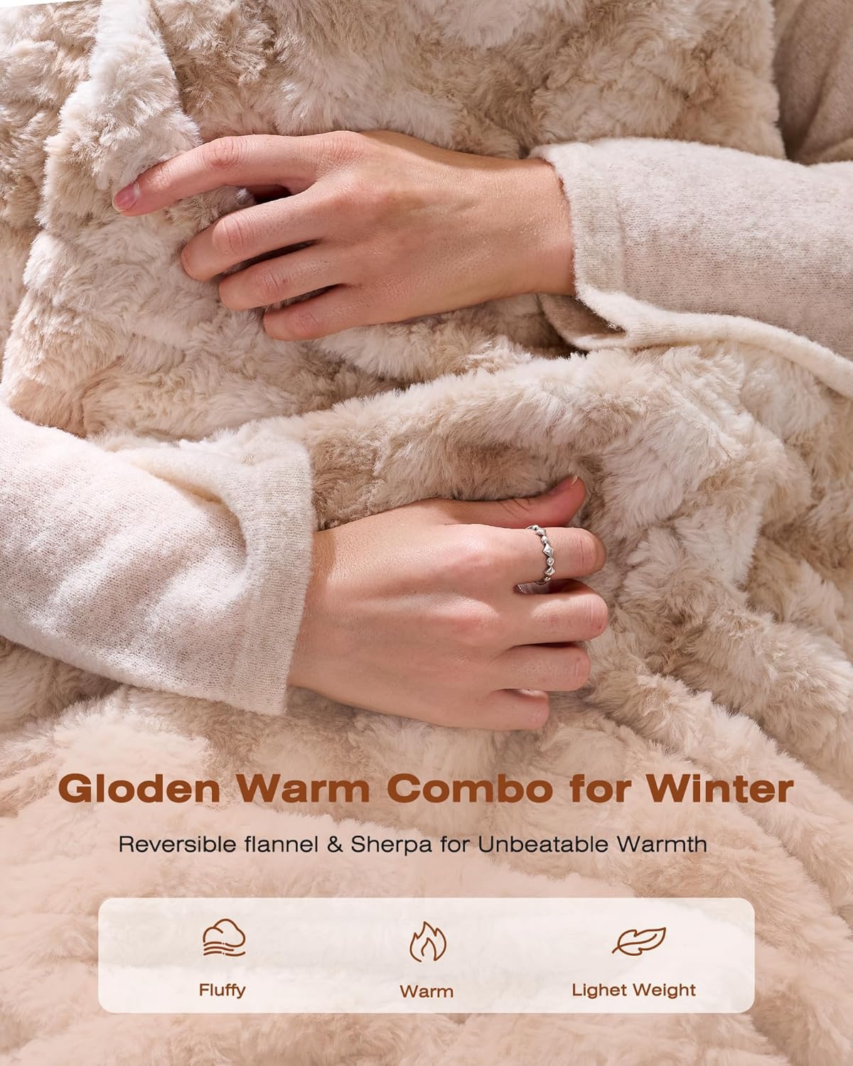 Electric Blanket King Size 90"x100", Dual Zone Heated Blanket with 9 Heat Levels & 1-10H Timer, Faux Fur & Flannel, Soft Cozy Gift for Women/Men, for Couch, Bed & Office, ETL Certified (Dyed Brown) - Image 3