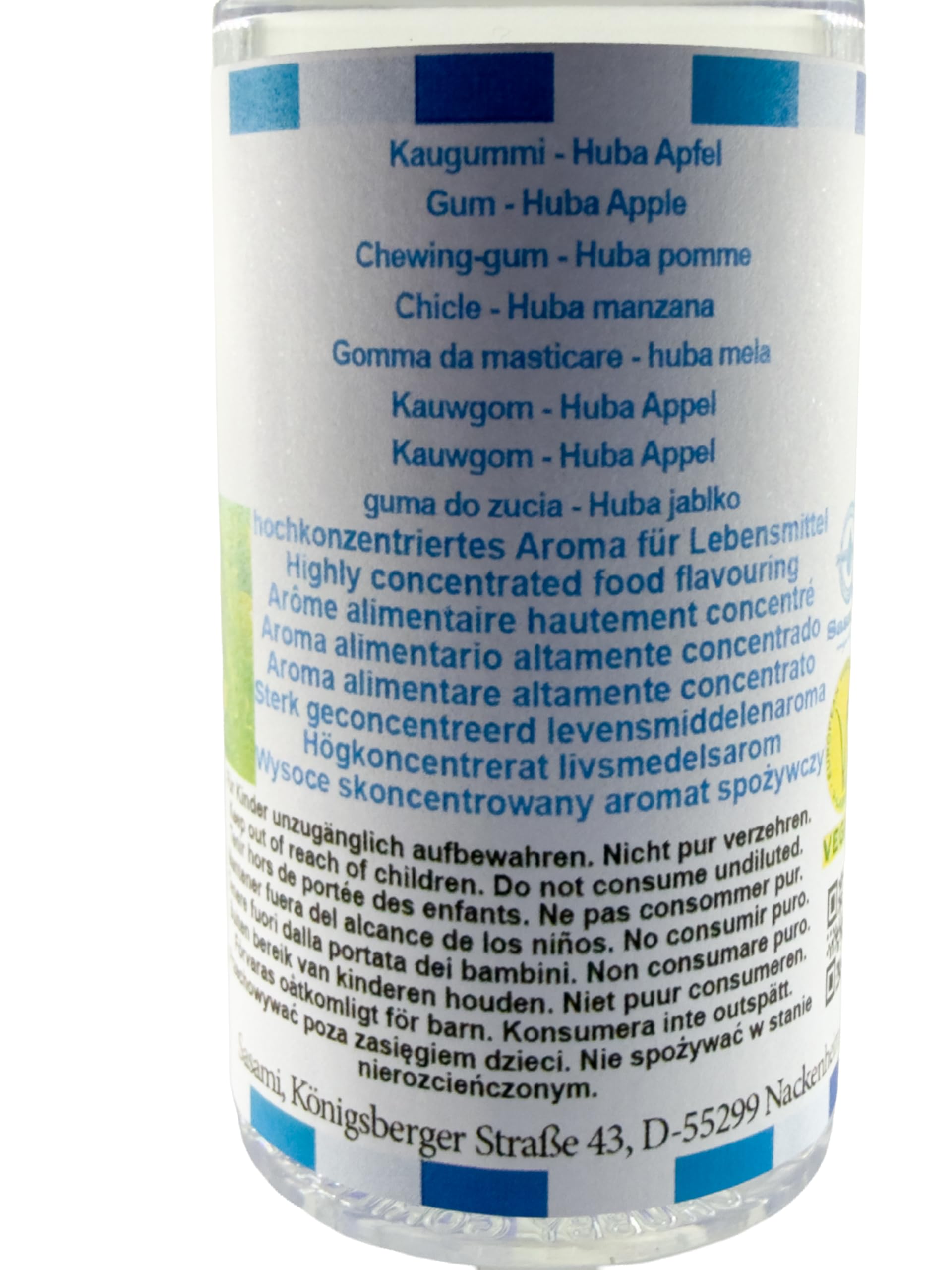 Kaugummi - Huba Apfel Aroma Konzentrat - Vegan - Sasami - 100ml