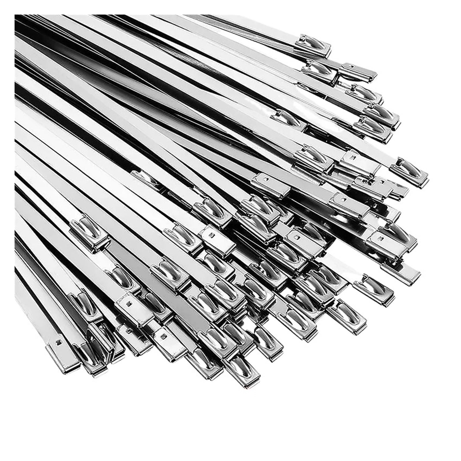 Stainless Steel Metal Cable Tie Metal Self Locking Cable Ties Reusable Heavy Duty Cables Tie Organizer Multifunction Stainless Steel Zip Fastener(4.6x200mm,20PCS)