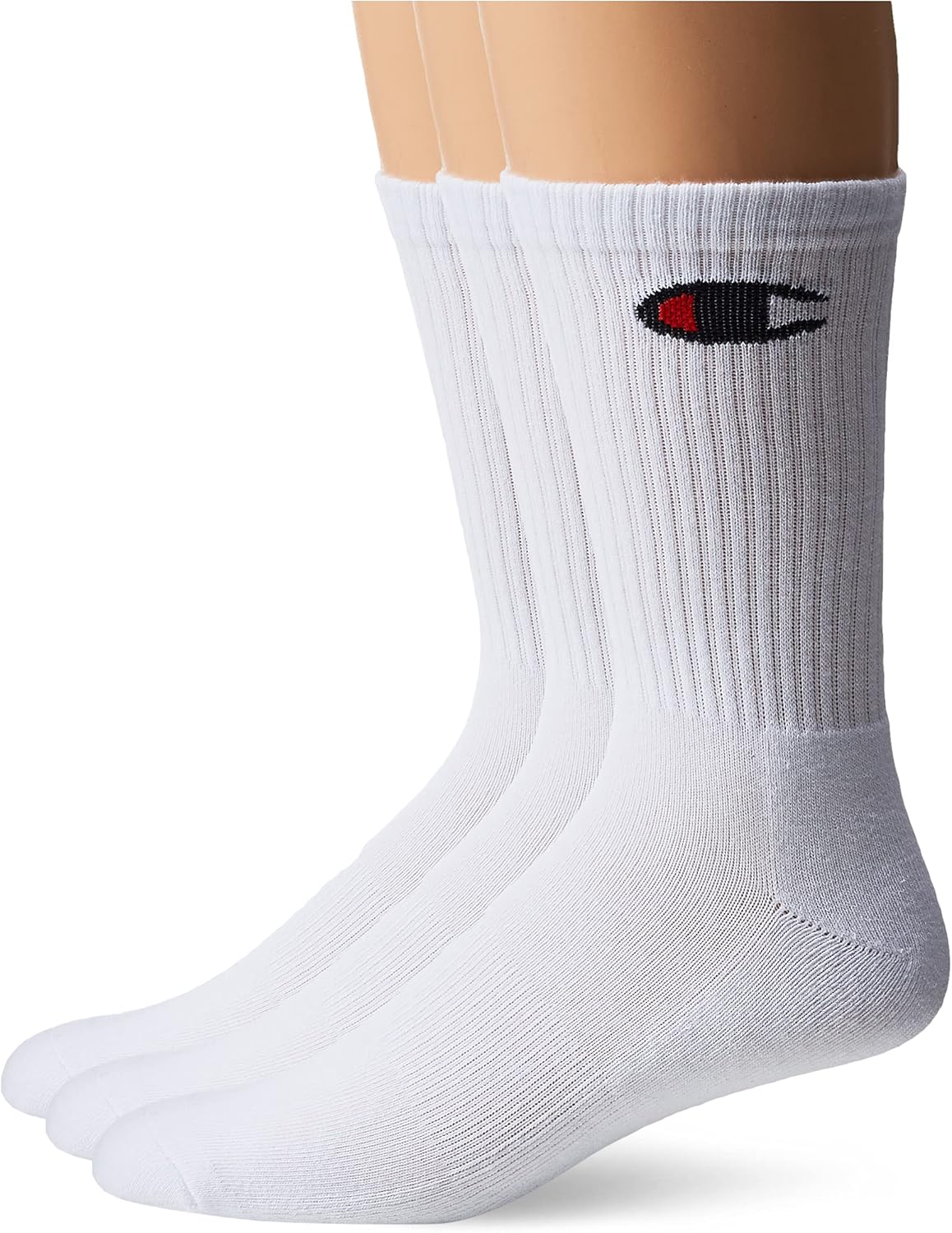 Champion mens Classic "C" Crew Socks 3-pack