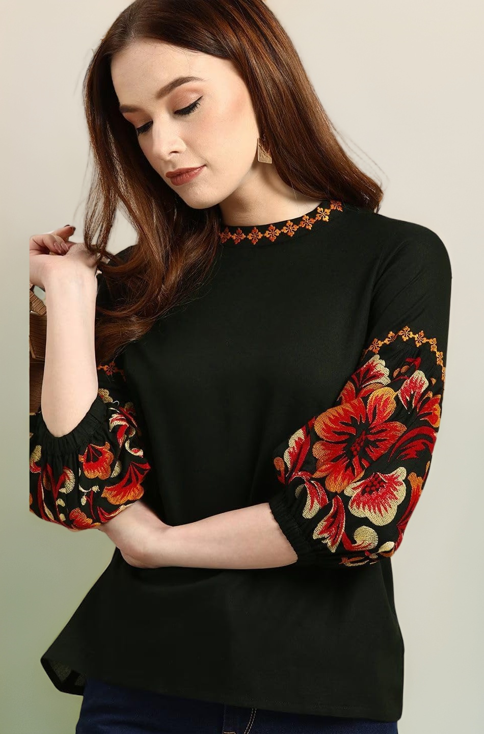 rytras Women's Rayon Floral Regular Fit Top