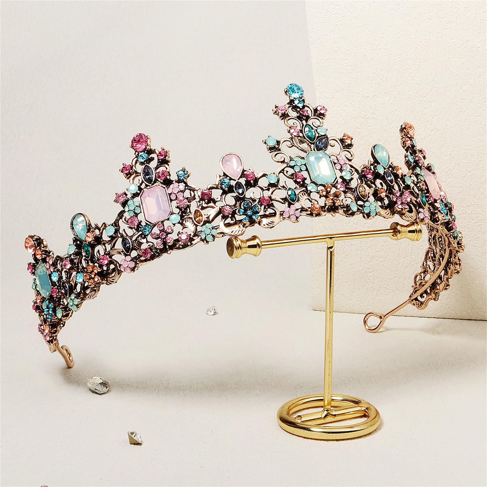 Corona per donne Tiara Crown Accessorio da sposa Princess Diademi nuziali con strass