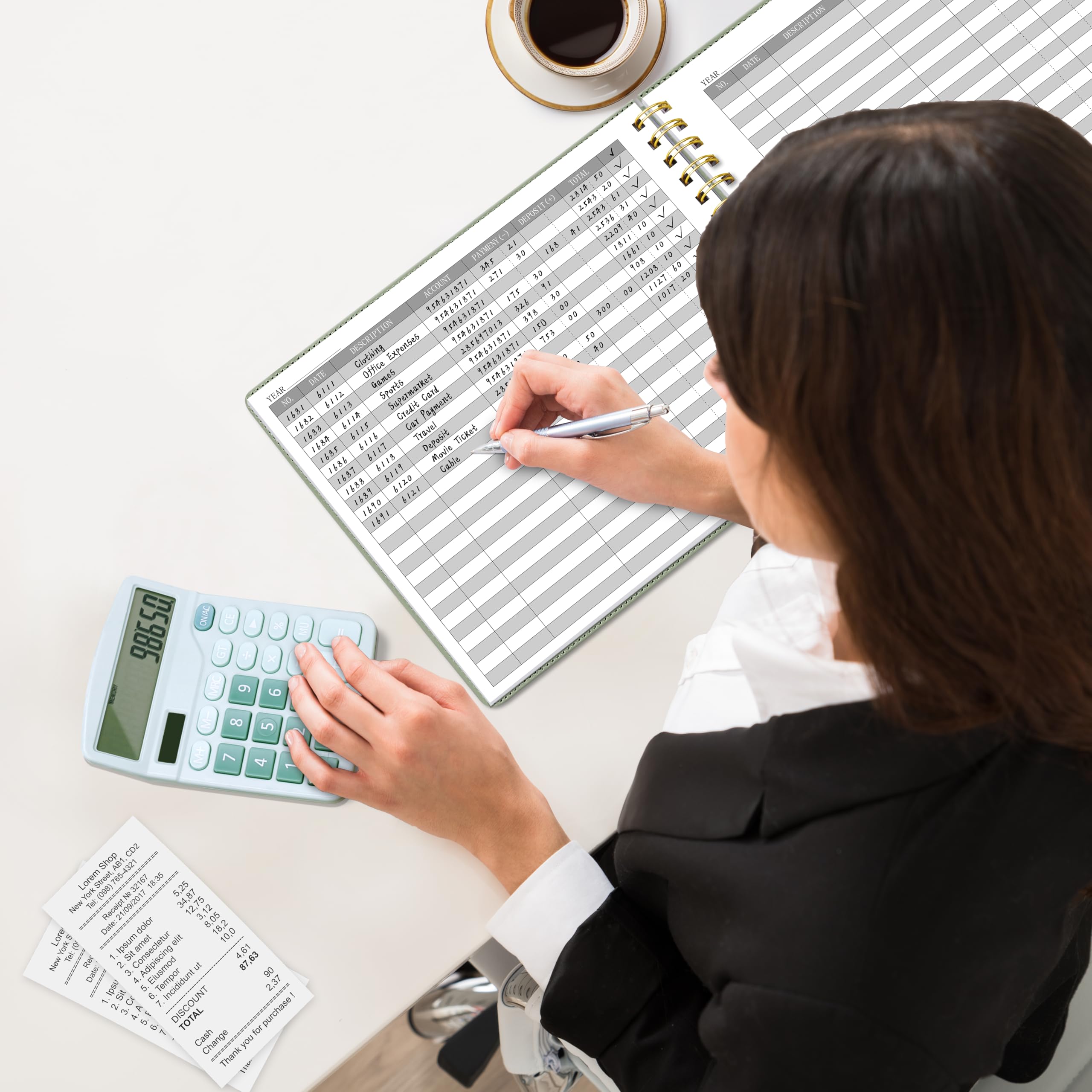 HAUTOCO Accounting Ledger Book For Small Business 10.1 X 7.8