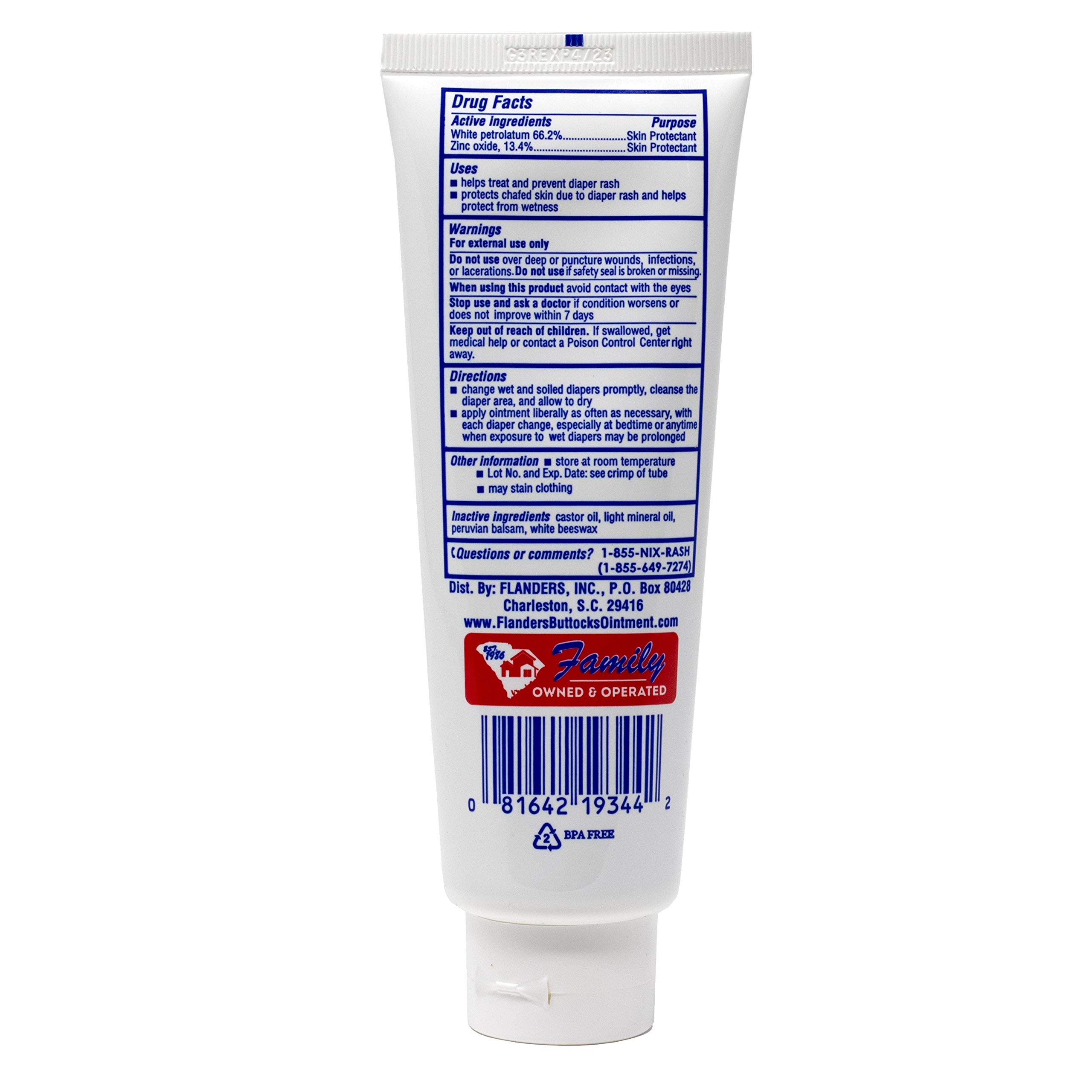 Flanders Buttocks Ointment Diaper Rash Cream, Treatment for Diaper