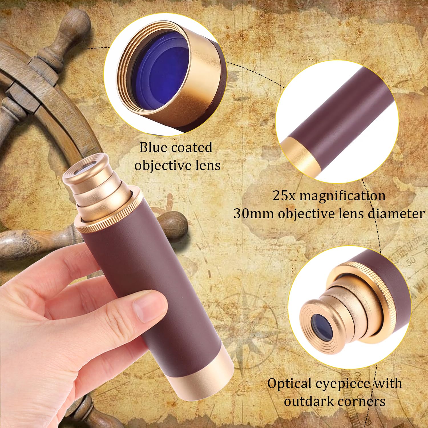 Amazon.com: Pirate Accessories, Pirate Telescope with Treasure Map