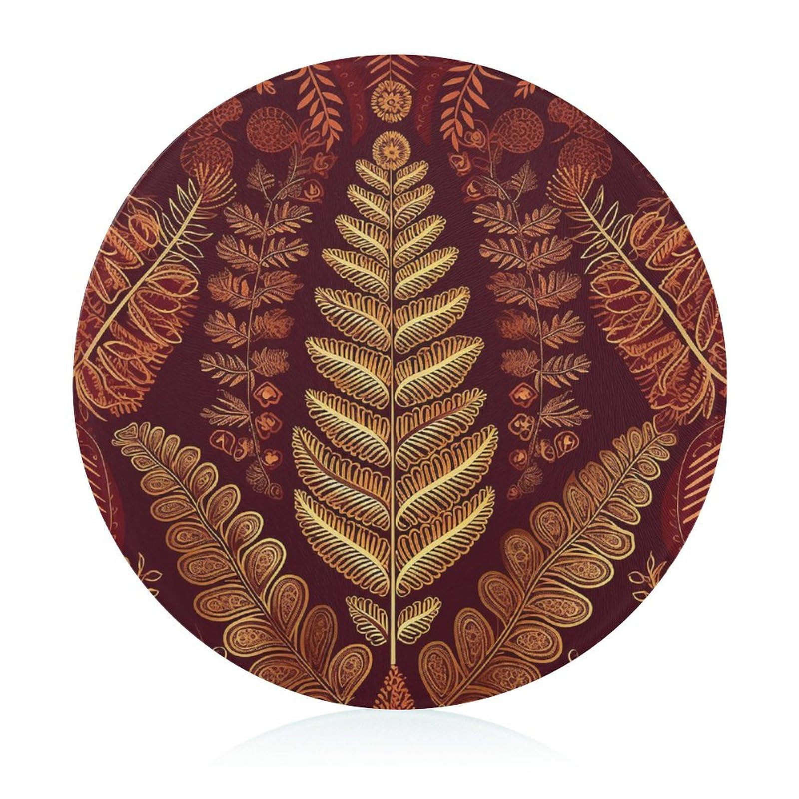 Planche à découper en verre trempé marron doré 20 cm antidérapante