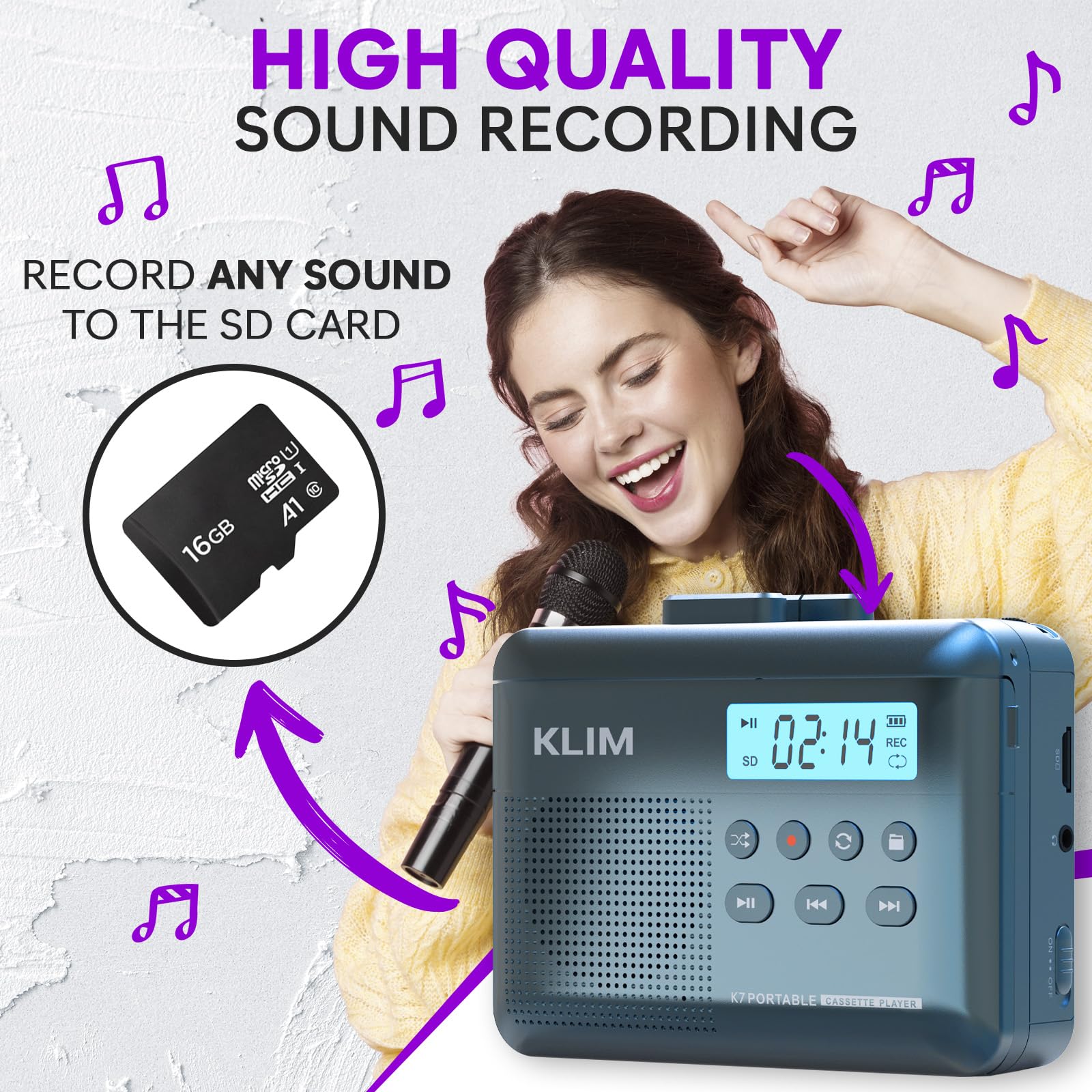 Convertitore Vhs In Digitale K7 Cassette Player Convertitore MP3 Audio Portatile Microfono Lettore Mini Dv - View #12