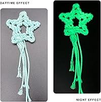 Vista 3 de Cordón de macramé luminoso, cuerda de tejer bohemia para manualidades, 0.118 pulgadas que brilla en la oscuridad, para tejer árbol de Navidad