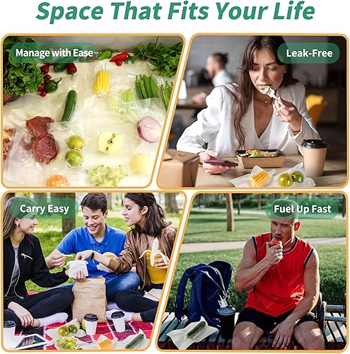 Miniatura 5 de VanruVida - Bolsas selladoras al vacío, 5 x 8 pulgadas y 6 x 10 pulgadas y 10 x 14 pulgadas precortadas, 60 unidades, comerciales de primera