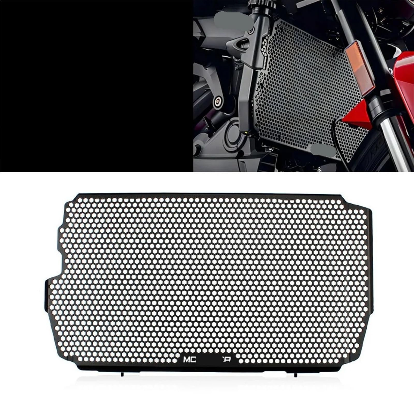 Protector De Rejilla Del Radiador De La Motocicleta Para Ducati Para Monster 950 Monster 937 2021 2022 Protectora Radiador Cubierta(LOGO)
