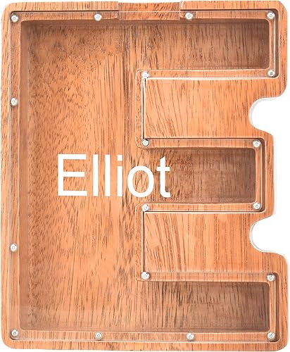 Alcancías con nombre personalizado para niños, alcancía con letra personalizada, banco de dinero del alfabeto de madera, regalos para niños y niñas,