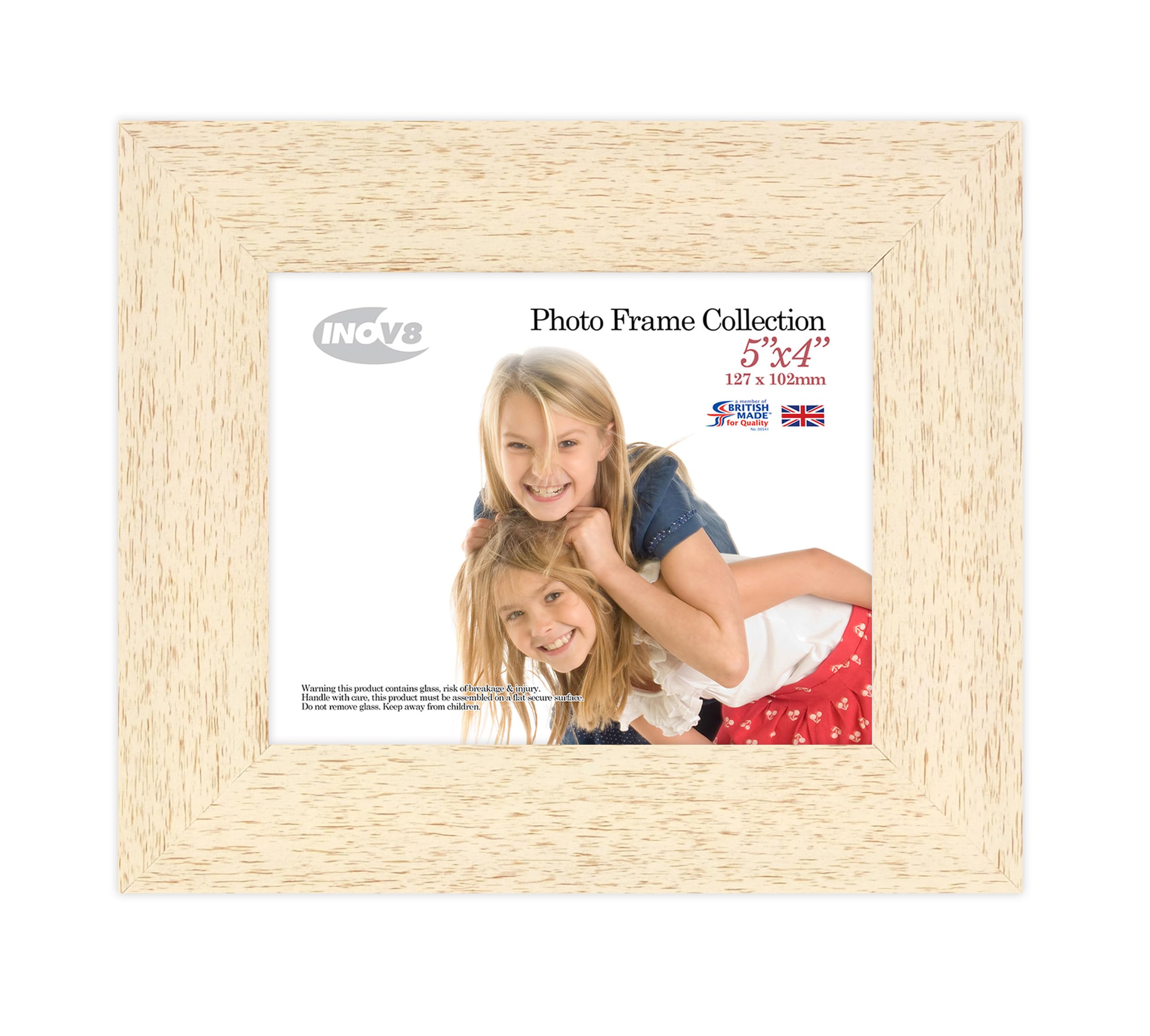 Inov8 Framing - Cream 5x4 (10x12cm) Photo Frame - Cream - Glass