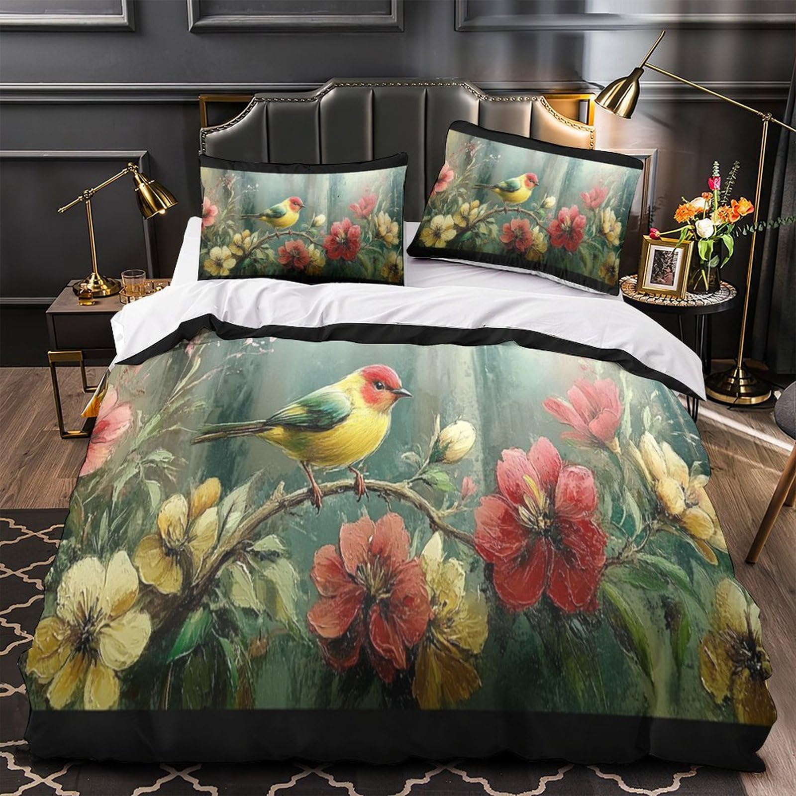 Housse de couette cocker spaniel anti-acarien et ultra douce pour grand lit de couple 260x220