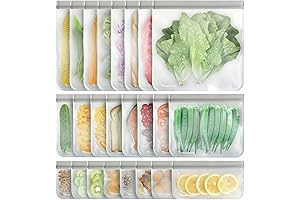 Bolsas de Silicona Reutilizables para Alimentos - 24 Piezas