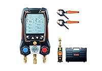 Vista 13 de Testo 550s Smart Kit - Colector digital con válvula de 2 vías, sondas de temperatura 115i (x2), sonda de vacío 552i, juego de mangueras