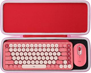 Aenllosi Hard Carry Case for Logitech Pop Keys Mechanical Wireless Keyboard and Mouse, Case Only (red)