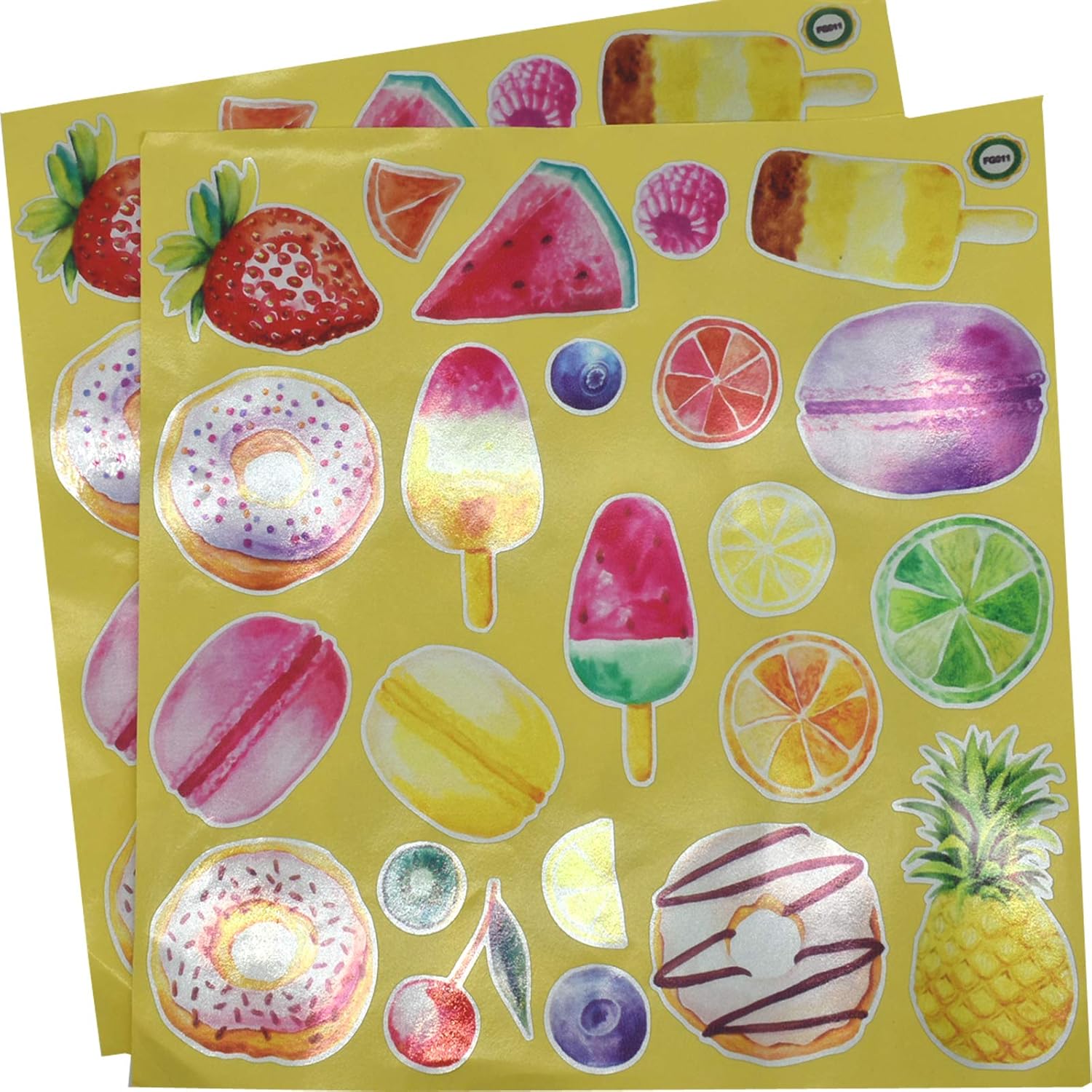 Amazon Co Jp Maydahui ウォールステッカー ドーナツ アイスクリーム 果物 おしゃれ 可愛い 壁紙 シール 飾り 2枚セット 28x28cm かわいい 夏 トロピカル フルーツ マカロンドット Diy ウォール シール式 装飾 子供部屋 玄関 居間 部屋飾 Diy 工具 ガーデン