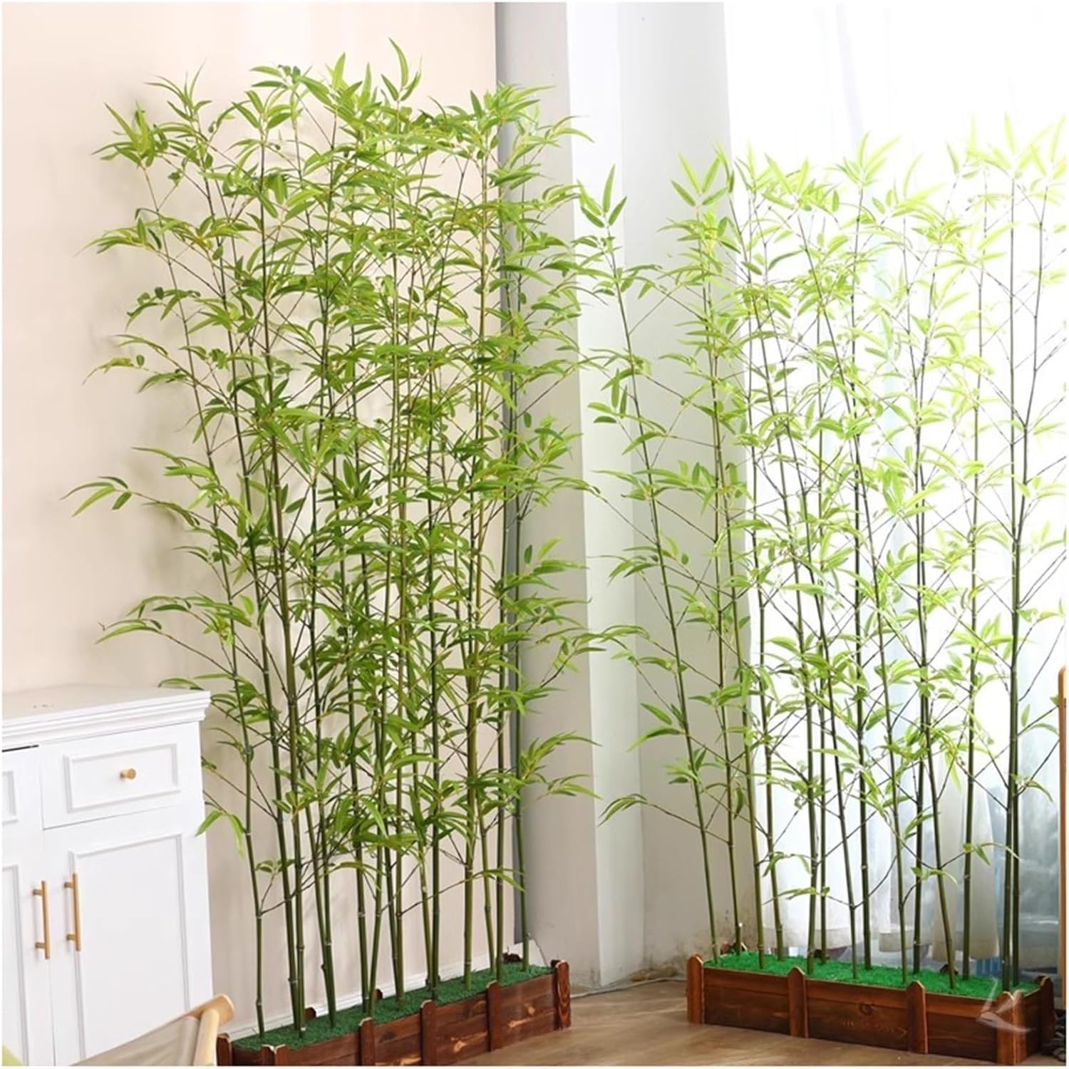 Bambú artificial realista de 1 metro planta de imitación sin riego con 10 cañas y base 50cm