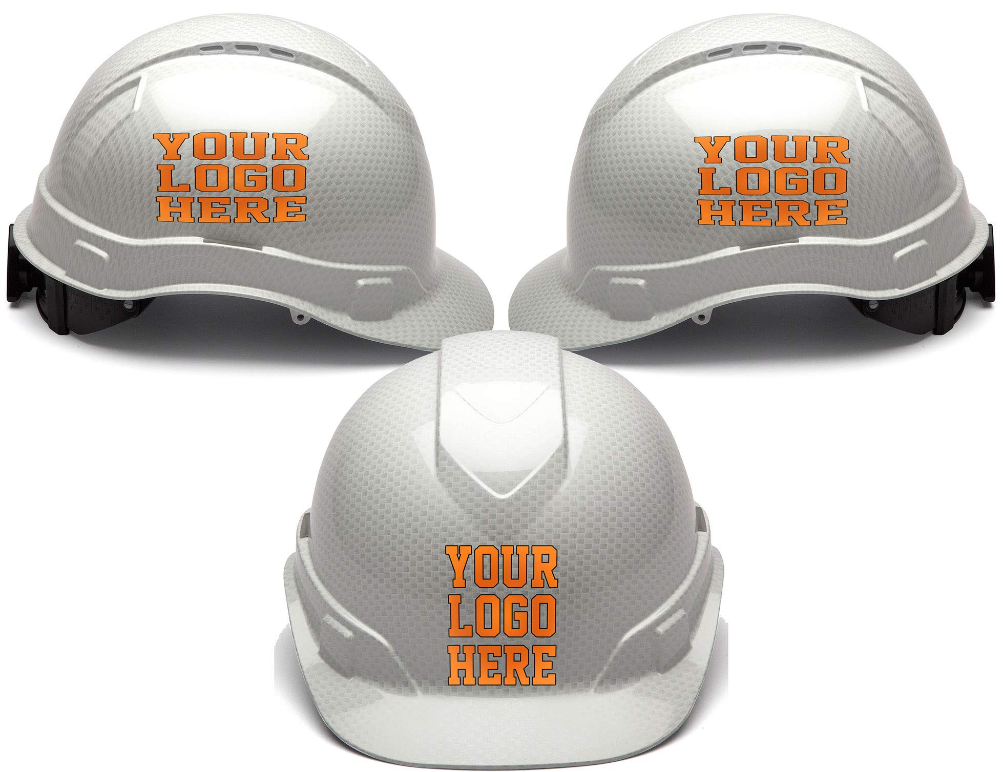 Custom Hard Hats - Personalized Logo - Customized Cap Style 4 Point Ratchet Suspension