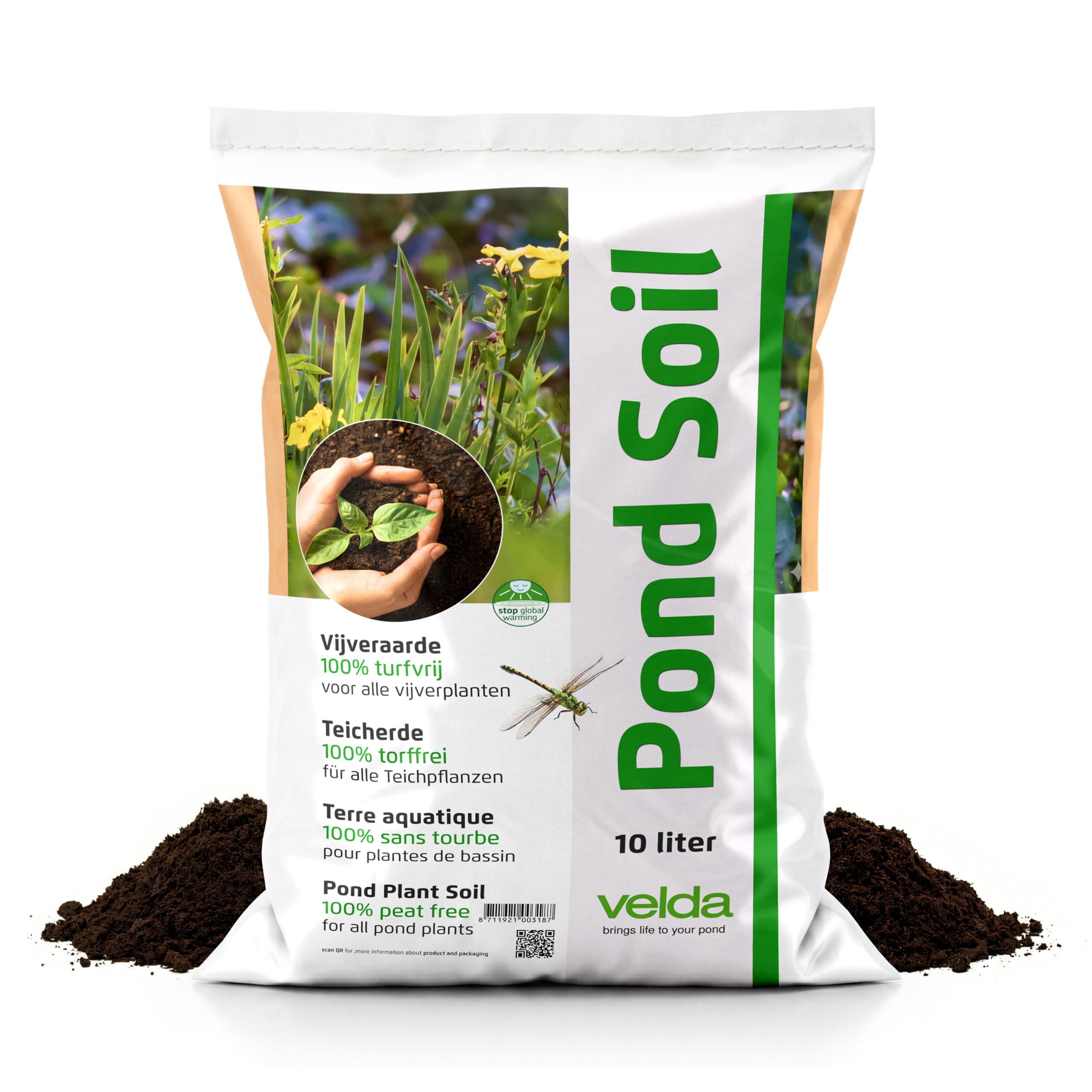 Velda Peat Free 10L Pond Soil - Aquatic Compost for Outdoor Pond Plants